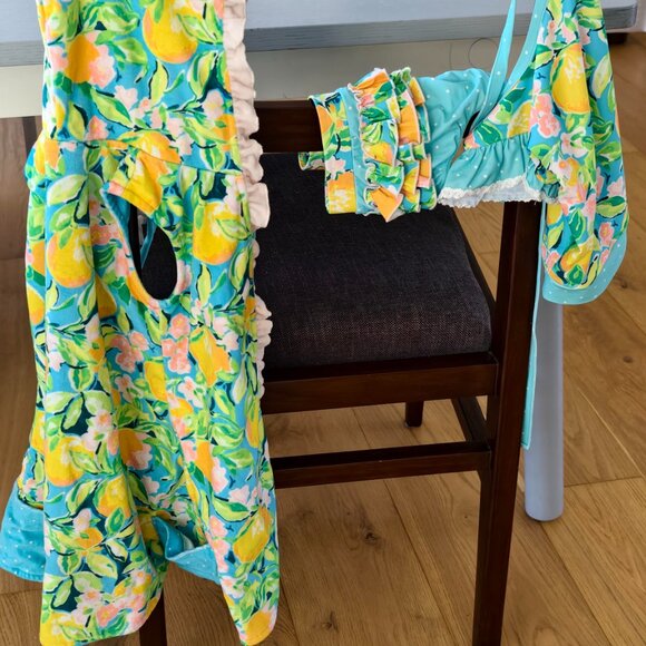 Entire Set of Sweet Honey Lemon Print Swim Suit, Robe Included - Picture 2 of 3